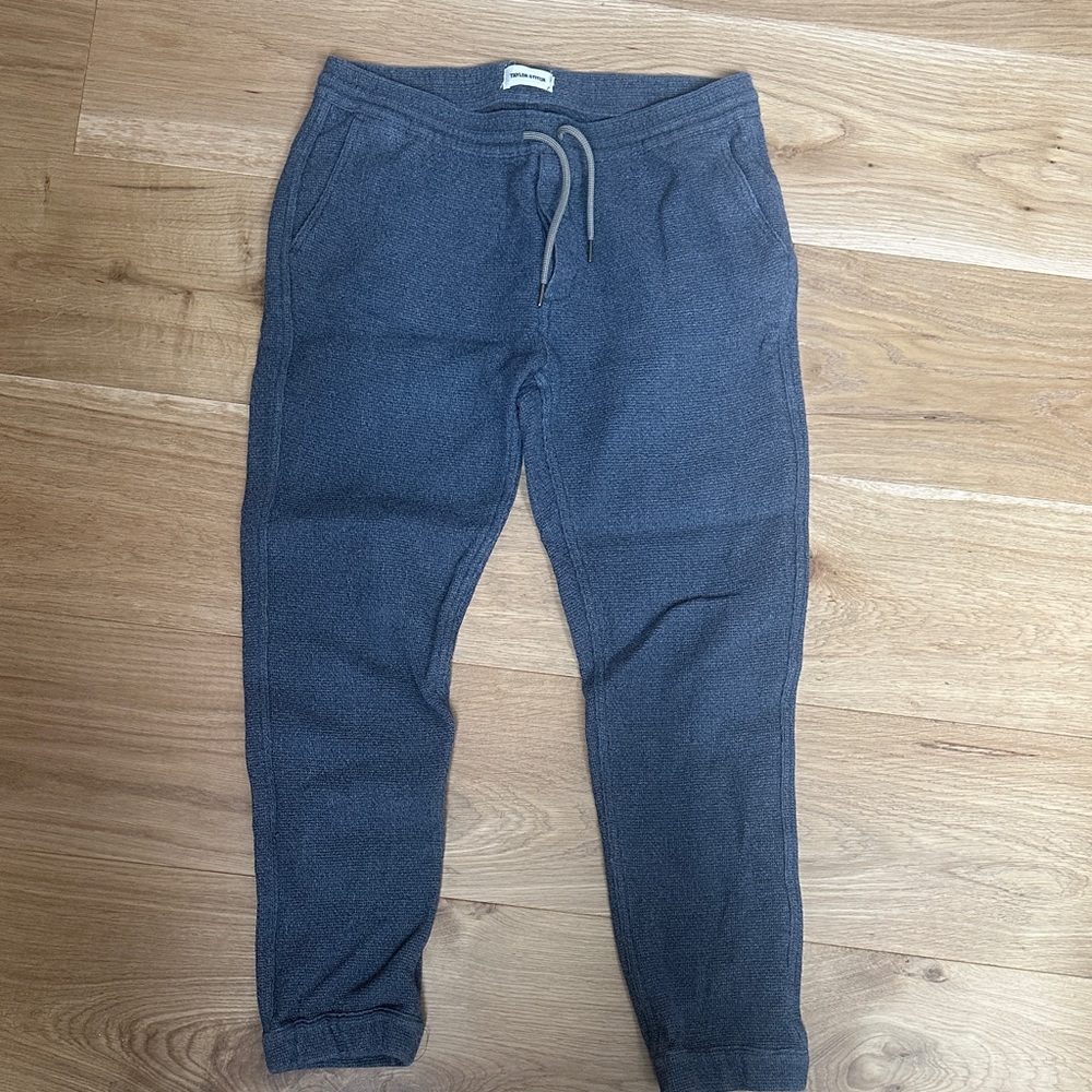Taylor Stitch Men's Navy Joggers organic cotton The Après Pant L